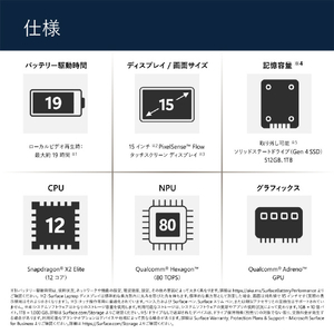 マイクロソフト Surface Laptop(第 8 世代) 15インチ Snapdragon X2 Elite/16/1TB プラチナ EP2-60121-イメージ15