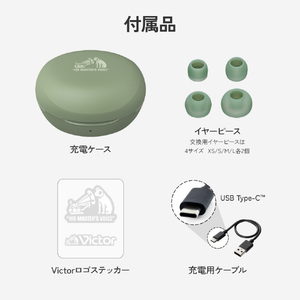 ビクター ワイヤレスイヤホン グリーン HA-A6T-G-イメージ14