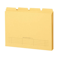 ライオン事務器 4カットフォルダー A4 黄 4冊(1～4山×1セット) F871757-132-33NO.31-4P
