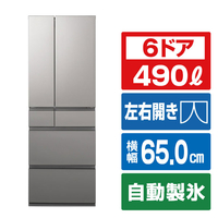 パナソニック 【フレンチドア】490L 6ドア 冷凍冷蔵庫 シルバー NR-F49EY3-S