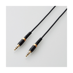 エレコム 高耐久オーディオφ3．5AUXケーブル 0．5m ブラック AX-35MS05BK-イメージ1