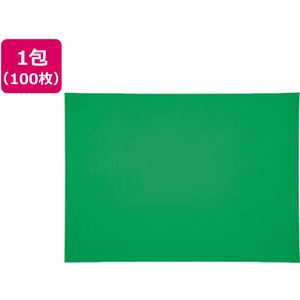 再生色画用紙 八ツ切 みどり 100枚 F883366-8NCR-321-イメージ1