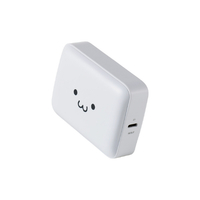 エレコム 残量表示機能付きコンパクトモバイルバッテリー(10,000mAh/30W) しろちゃん(ホワイト×ブラック) DE-C91L-10000WF