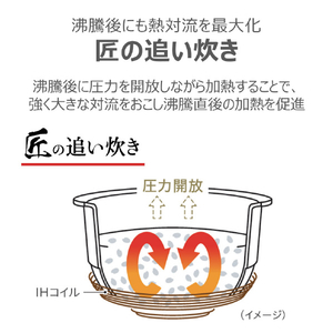 東芝 真空圧力IHジャー炊飯器(3．5合炊き) 炎匠炊き グランブラック RC-6MGX(K)-イメージ7