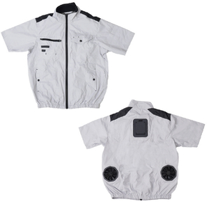 サンコー 冷蔵服半袖(3L) シルバーグレー TKWE26SSL3L-イメージ1