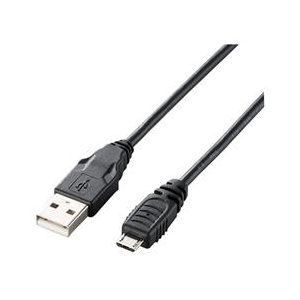 エレコム Micro-USB(A-MicroB)ケーブル 0.15m U2C-AMB015BK-イメージ1