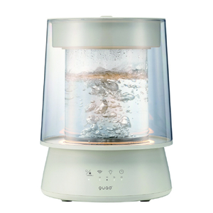 QUADS ハイパワーガラススチーム加湿器 GLASS(グラス) アイボリー QS649IV-イメージ1