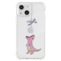 AKAN iPhone 14用ソフトタフケース はらぺこザウルス ピンク AK23492I14