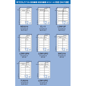 NANA ラベルシールナナワードA4 12面 四辺余白 100枚 1パック(100枚) F806430-NEA210-イメージ2
