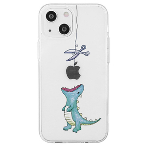 AKAN iPhone 14用ソフトクリアケース はらぺこザウルス グリーン AK23497I14-イメージ1
