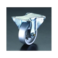 エスコ キャスター 固定金具 スティール車輪 80mm FCY9532-EA986N-80