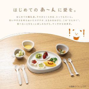 コンビ 出産準備やお祝いに!パクッ!をたのしく さんかく食器セット ブルーム ｻﾝｶｸｼﾖﾂｷｾﾂﾄﾌﾞﾙ-ﾑ-イメージ6