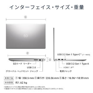 DELL Dell 15 DC15250 オリジナル プラチナシルバー ND85-GHM3SE6-イメージ8