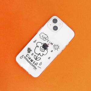 AKAN iPhone 14用ソフトクリアケース ワンにゃんバースデー AK23517I14-イメージ5