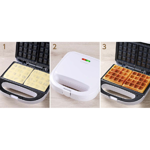 LITHON 2枚焼き ワッフルメーカー KDHS-023W-イメージ4