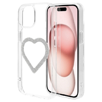 ラスタバナナ iPhone 15/14/13用Mignu TPU×PCケース ラメシルバー 9120IP361HPSV