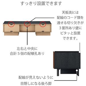朝日木材 ～65V型対応 ローボード SLDシリーズ グレーベージュ AS-SLD1500-GB-イメージ7