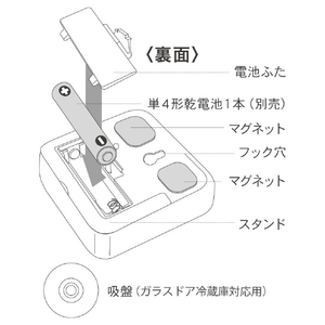オーム電機 時計付き大画面デジタルタイマー ブルー COK-T141-A-イメージ4