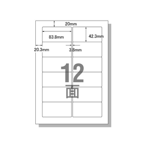 コクヨ はかどりラベルWord対応 OASYS用 12面100枚 F808957-KPC-E80176-イメージ2