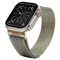 ラスタバナナ APPLE WATCH 4-11/SE1-3/ULTRA1-3 44/45/46/49MM ULTRA STYLE MESHステンレスバンド チタニウムゴールド RAWST4411TG