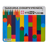 サクラクレパス クーピーペンシル18色(缶入) FCJ044J-FY18