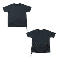 サンコー T Shirt & Fan(M) ブラック EDFT26HBKM