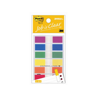 3M ポスト・イット フィルム 透明見出し 44×10mm 6色 6冊 F814481-683MH
