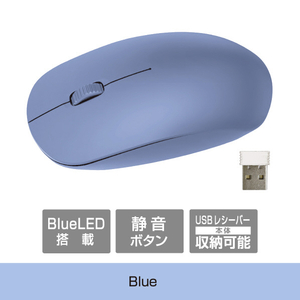 e angle ワイヤレスマウス ブルー ANGV-CSMSW3-A-BL-イメージ1