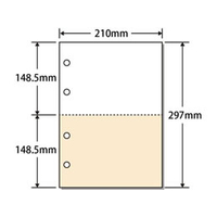 キング商事 マルチプリンタ帳票 A4 カラー 2面 4穴 100枚 F815574-A4CF2-4A