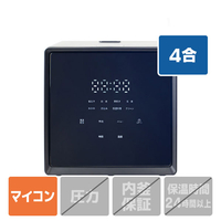 YAMAZEN キューブ型炊飯器 4合 ブラック NEJS-072CM-B