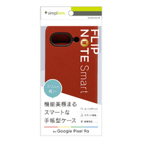 トリニティ Google Pixel 9a用[Smart FlipNote] 薄型スマートフリップノートケース レッド TR-PX259A-FNS-LRD