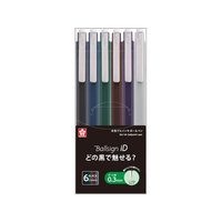 サクラクレパス ボールサインiDシングル03 6色セット FCJ914S-GBR403-6