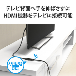 エレコム HDMI延長ケーブル(2．0m) ブラック DH-HDEX20BK-イメージ3