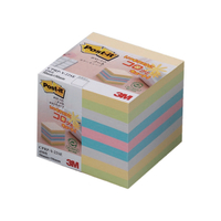 3M ポスト・イット ノート 再生紙 カラーキューブ 50×50mm 5色 1冊 F821252-CPRP-Y-22SE