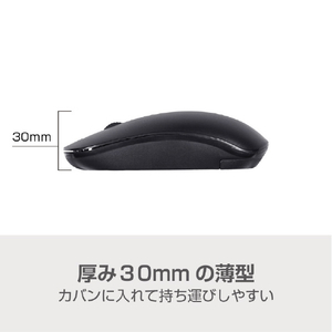 e angle Bluetoothワイヤレスマウス ブラック ANGL-CSMBT3-A-BK-イメージ4