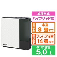 ダイニチ 500ml/h 5．0Lタンク ハイブリッド式加湿器 e angle select ホワイト×ブラック HD-RXT526E6-WK