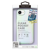 PGA iPhone 16e用クリアポケットケース オーロラ PG-25KCTP02AR