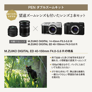 OM SYSTEM ダブルズームキット SLV シルバー OMSYSTEMPENWZKSLV-イメージ2
