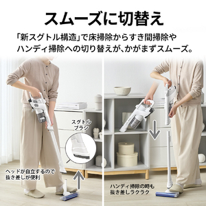 SHARP コードレススティッククリーナー RACTIVE Air ホワイト系 EC-AR50A-W-イメージ11