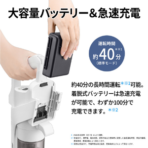 SHARP コードレススティッククリーナー RACTIVE Air ホワイト系 EC-AR50A-W-イメージ12