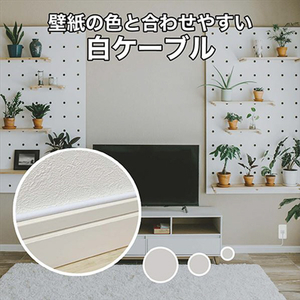 ホーリック 極細アンテナケーブル(両側L字差込式コネクタ) 2m ホワイト AC20-782WW-イメージ3