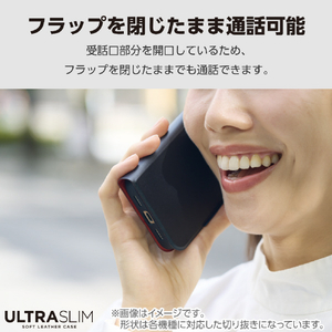 エレコム Google Pixel 8用ソフトレザーケース 薄型 磁石付 ブラック PM-P233PLFUBK-イメージ2