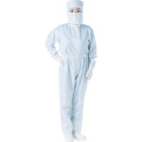 トラスコ 制電糸グリッド仕様フード付つなぎ服　ホワイト　３Ｌ TCOGF-W-3L