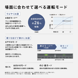 パナソニック ヒーターレス気化式加湿機 ミスティホワイト FE-KX05D-W-イメージ11