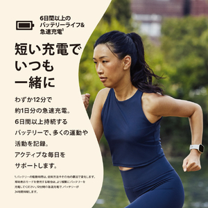 Fitbit スマートウォッチ L/Sサイズ Sense 2 Lunar White/Platinum FB521SRWT-FRCJK-イメージ6