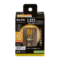 エルパ LED電球 E17口金 全光束480lm(3．8W普通電球サイズ)電球色相当 LDA4CL-G-E17-F203