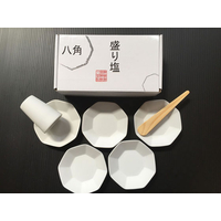 静岡木工 神棚用 神具 八角 盛り塩 セット(八角皿5枚付 ) FC31571
