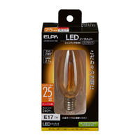 エルパ LED電球 E17口金 全光束240lm(2．1W普通電球サイズ)キャンドル色相当 LDC2CC-G-E17-F332