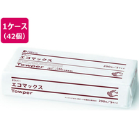 クレシア ペーパータオル タウパー エコマックスS 200枚シングル 42個 FC411RK-50711