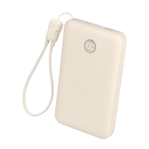 MOTTERU 準固体モバイルバッテリー 10000mAh e angle select アーモンドミルク EAN-MBSS10001-AM-イメージ1